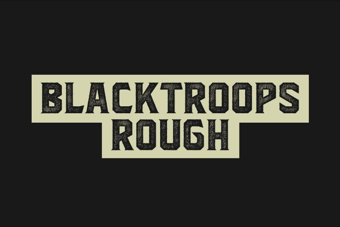 Przykład czcionki Blacktroops Rough