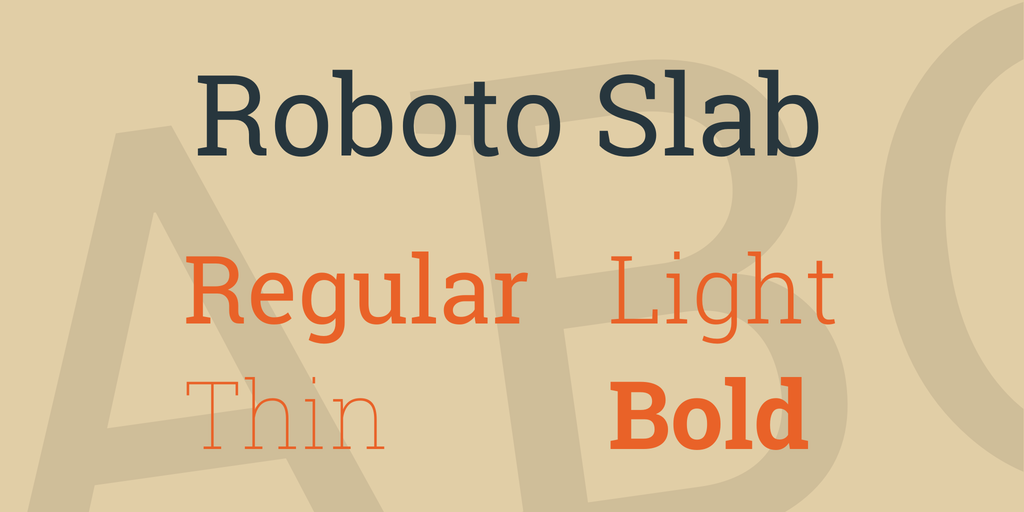 Przykład czcionki Roboto Slab Bold