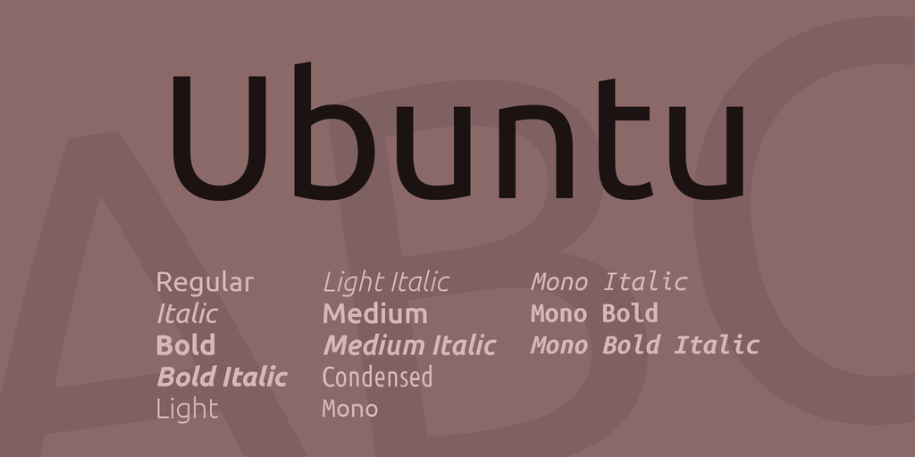 Przykład czcionki Ubuntu Medium Italic