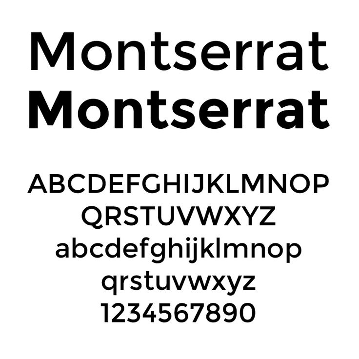 Przykład czcionki Montserrat Medium