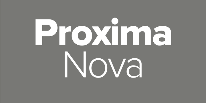 Przykład czcionki Proxima Nova