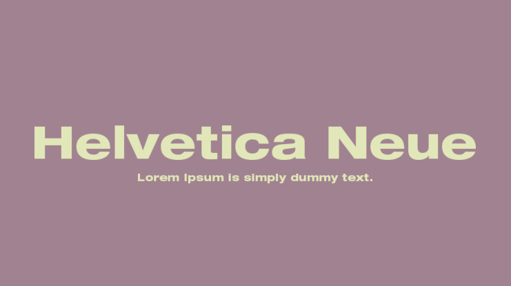 Przykład czcionki Helvetica Neue