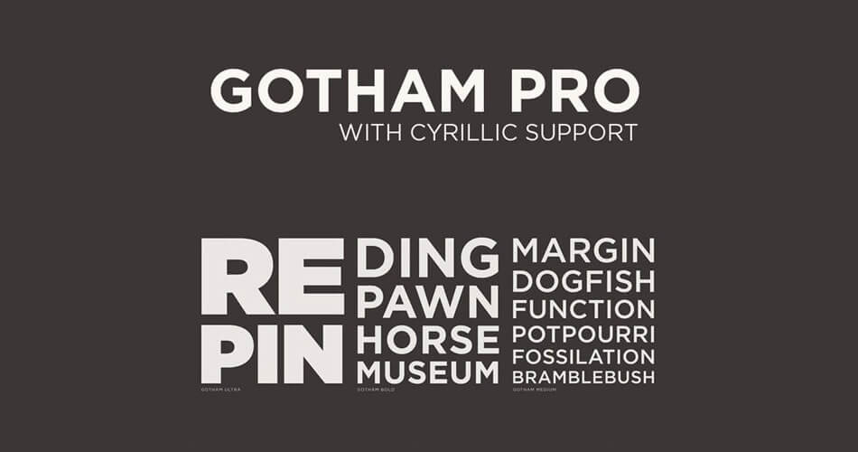 Przykład czcionki Gotham Pro Medium