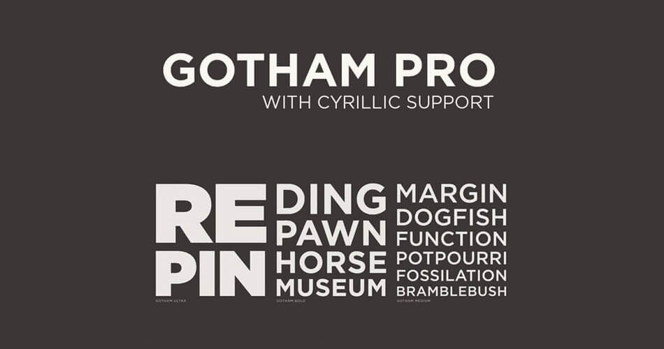 Przykład czcionki Gotham Pro Narrow Bold