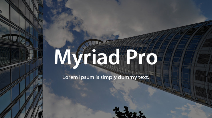 Przykład czcionki Myriad Pro SemiExtended Italic