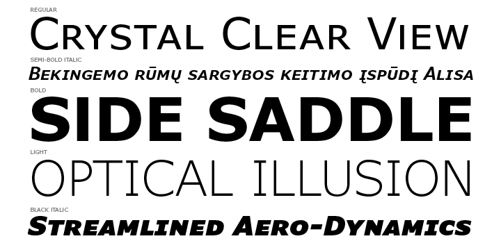 Przykład czcionki Verdana Pro Condensed Light Italic