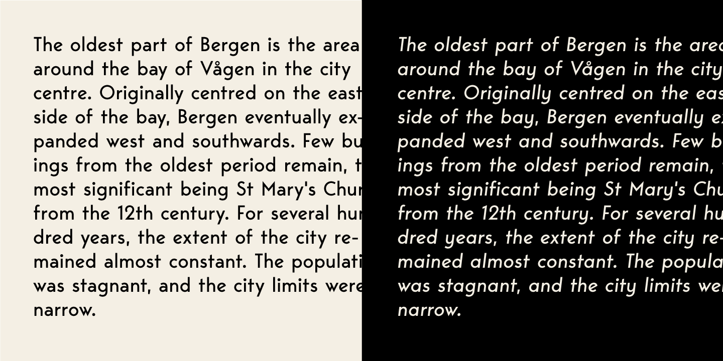 Przykład czcionki Bergen Sans Bold Italic