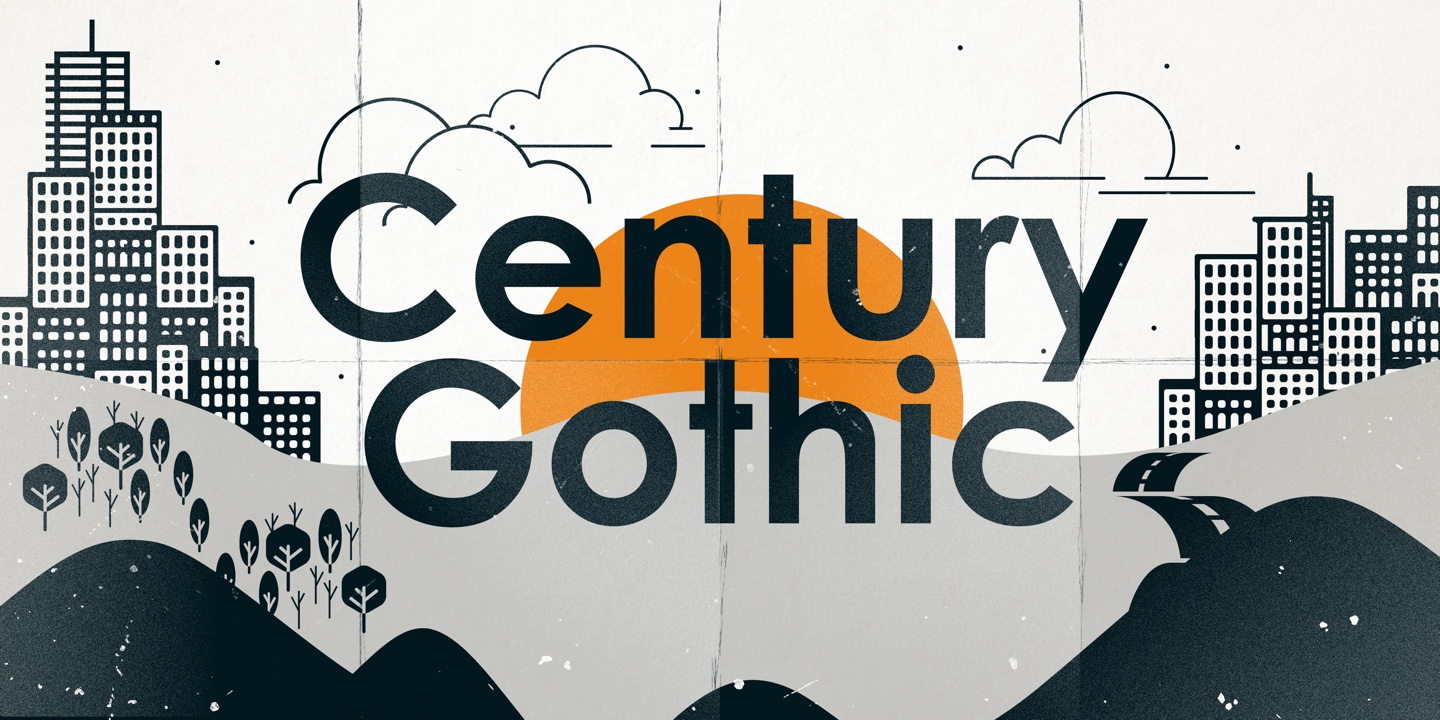 Przykład czcionki Century Gothic Bold Italic