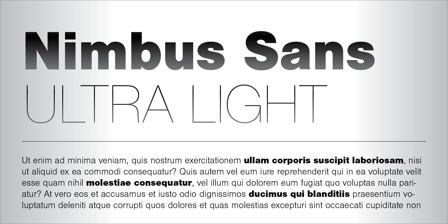 Przykład czcionki Nimbus Sans Regular Italic