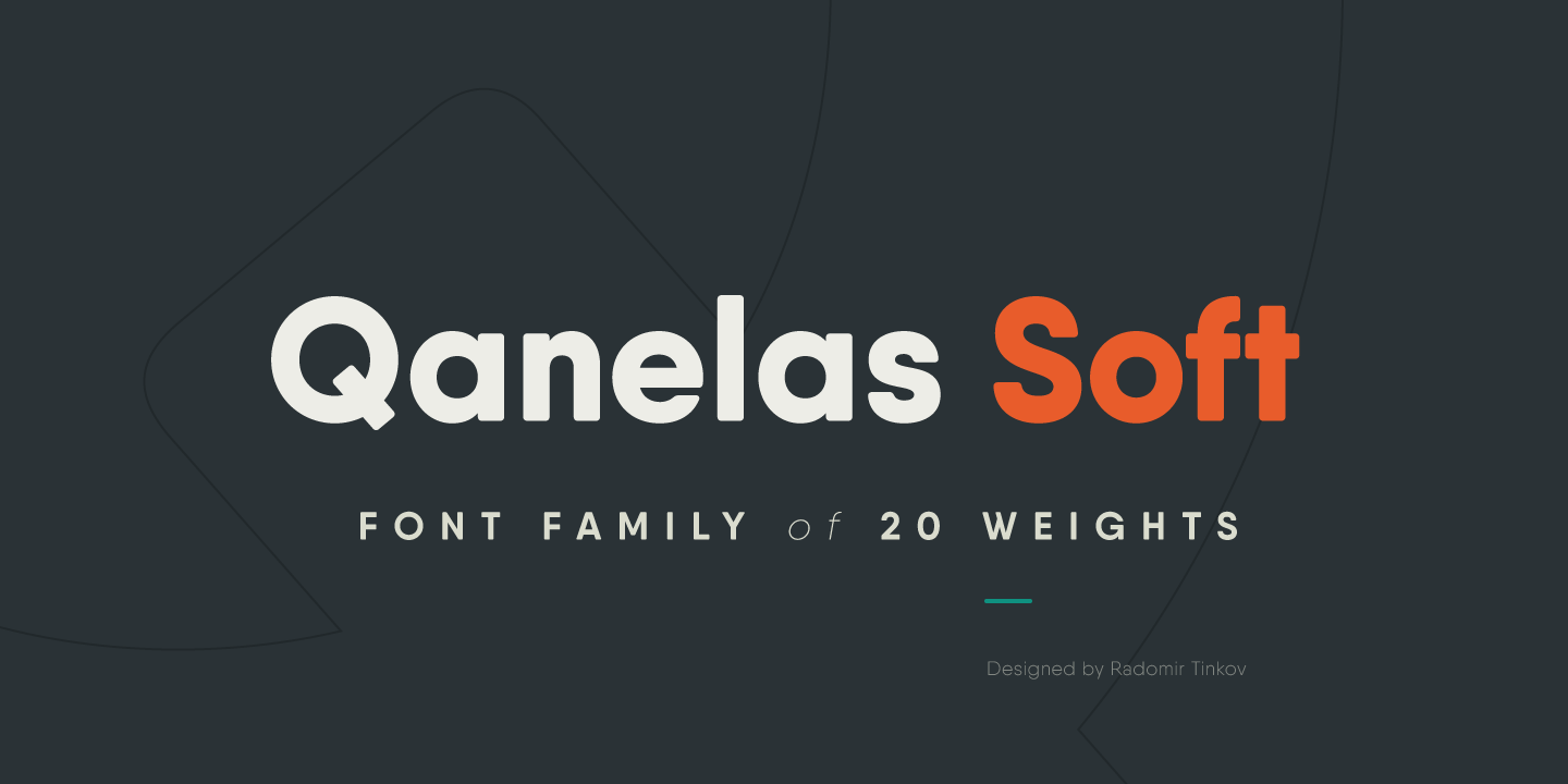 Przykład czcionki Qanelas Soft Ultra Light Italic