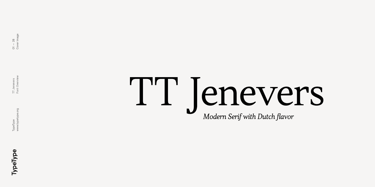 Przykład czcionki TT Jenevers  Bold Italic