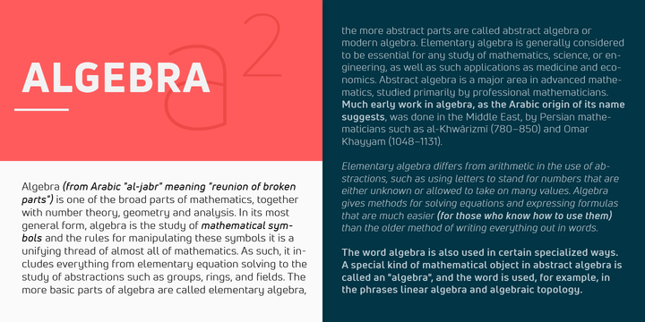 Przykład czcionki Uni Neue Light Italic