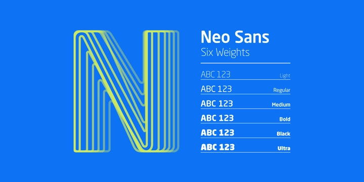 Przykład czcionki Neo Sans Black Italic