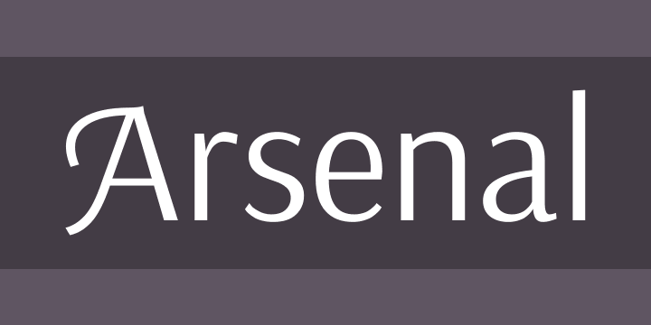 Przykład czcionki Arsenal Bold