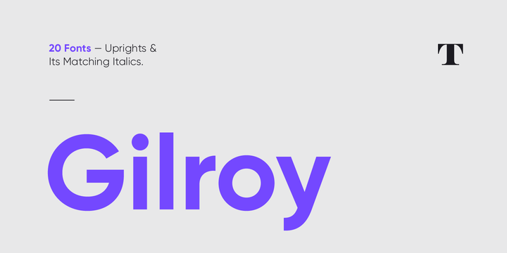 Przykład czcionki Gilroy Regular Italic