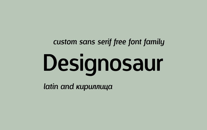 Przykład czcionki Designosaur Regular