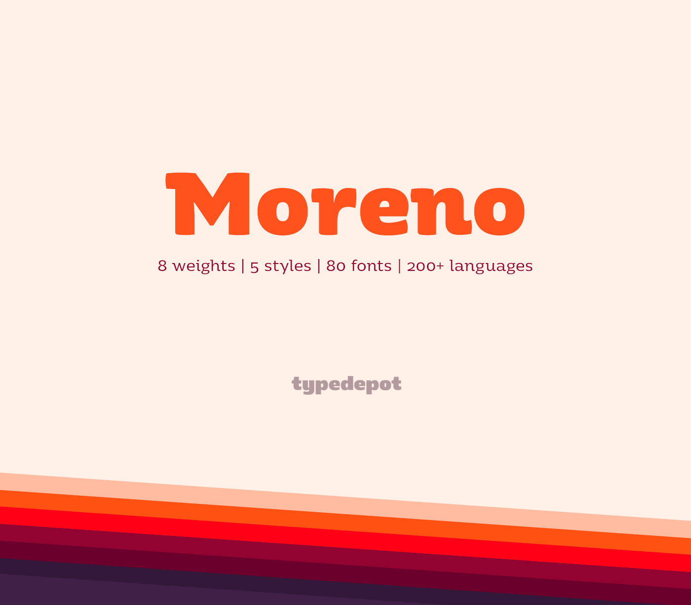 Przykład czcionki Moreno