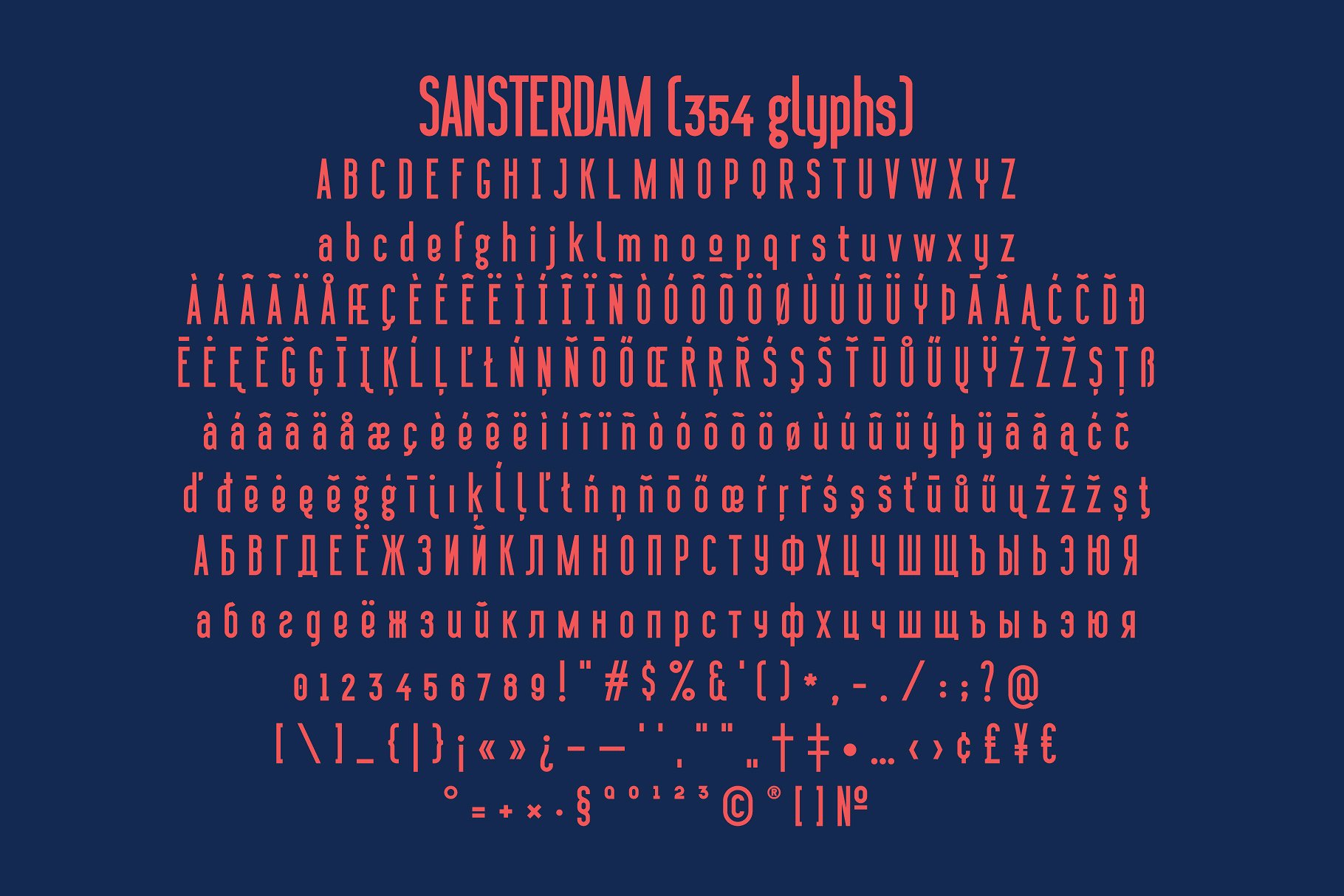 Przykład czcionki Sansterdam Outline Deco