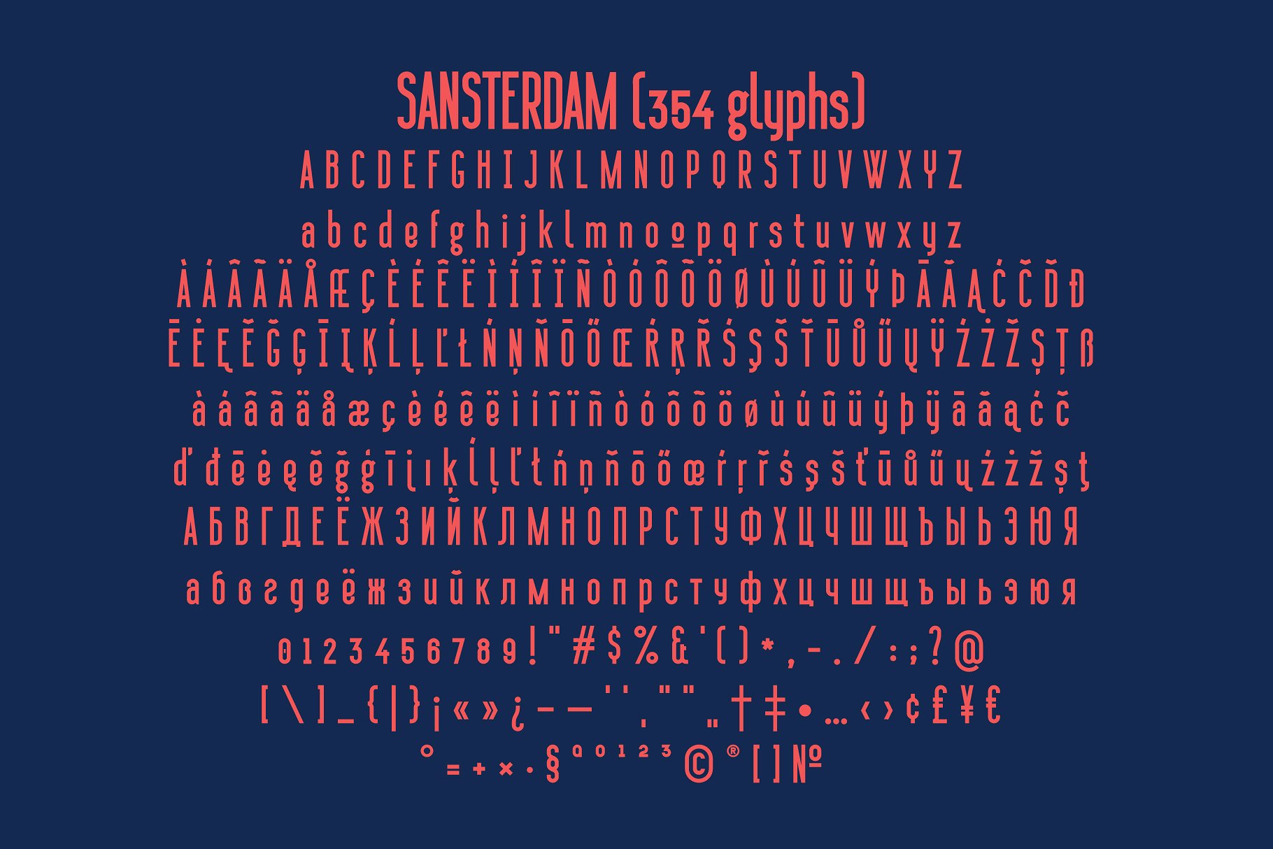 Przykład czcionki Sansterdam Outline