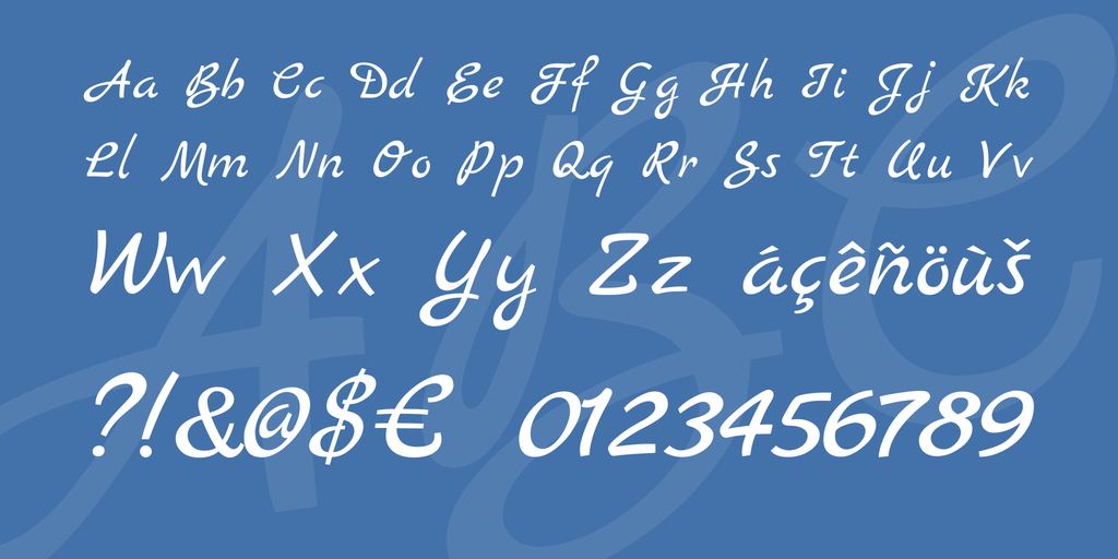 Przykład czcionki Marck Script Regular