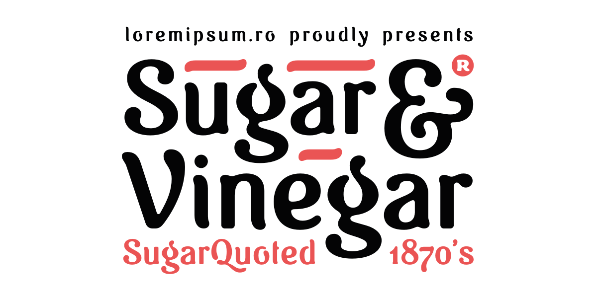 Przykład czcionki Sugar & Vinegar