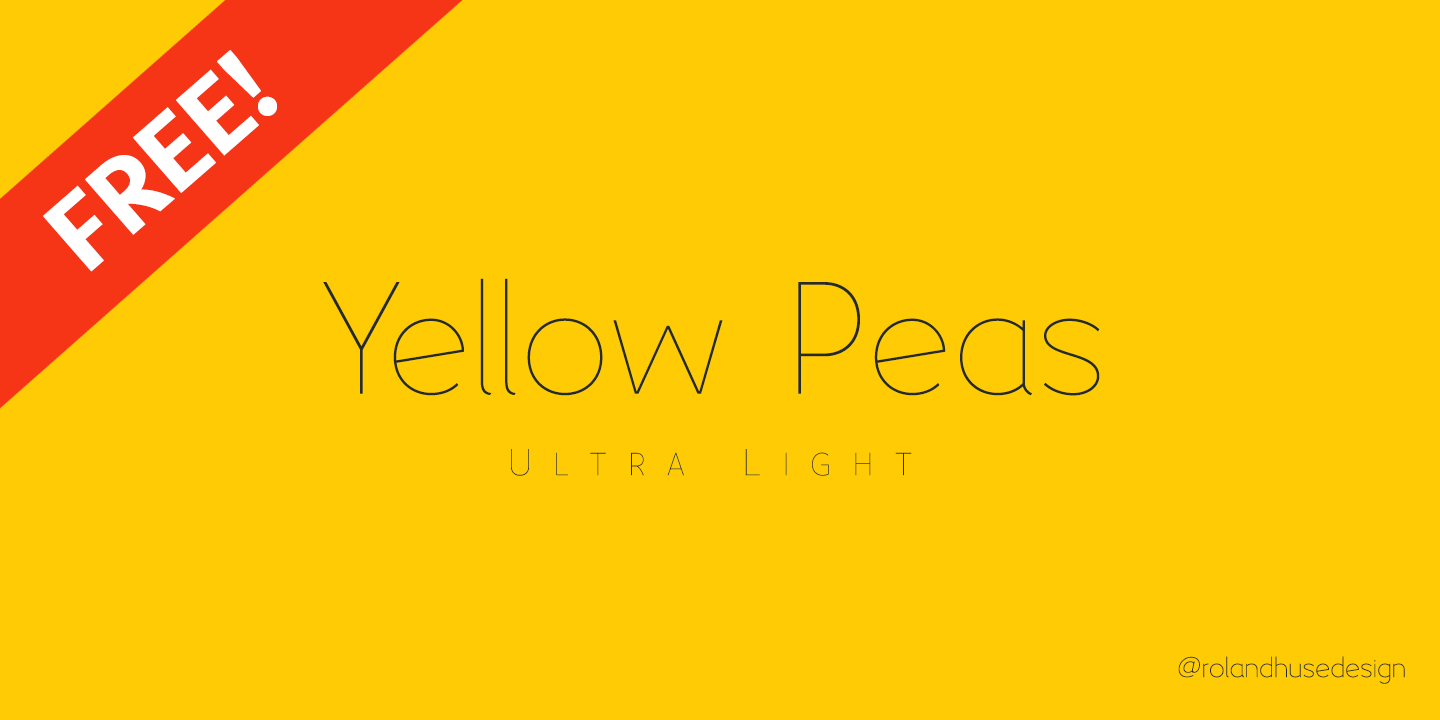 Przykład czcionki Yellow Peas