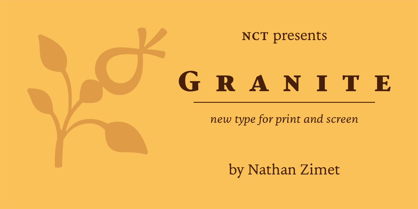 Przykład czcionki NCT Granite