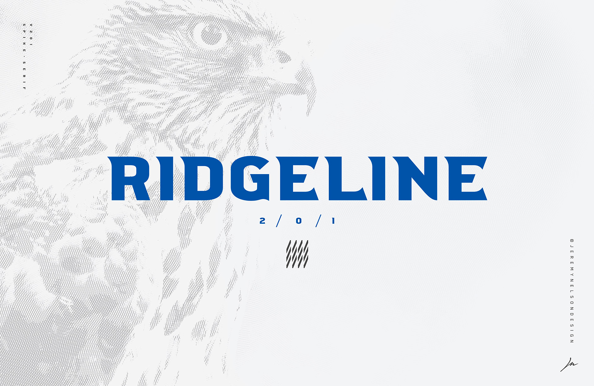 Przykład czcionki Ridgeline 201 Regular