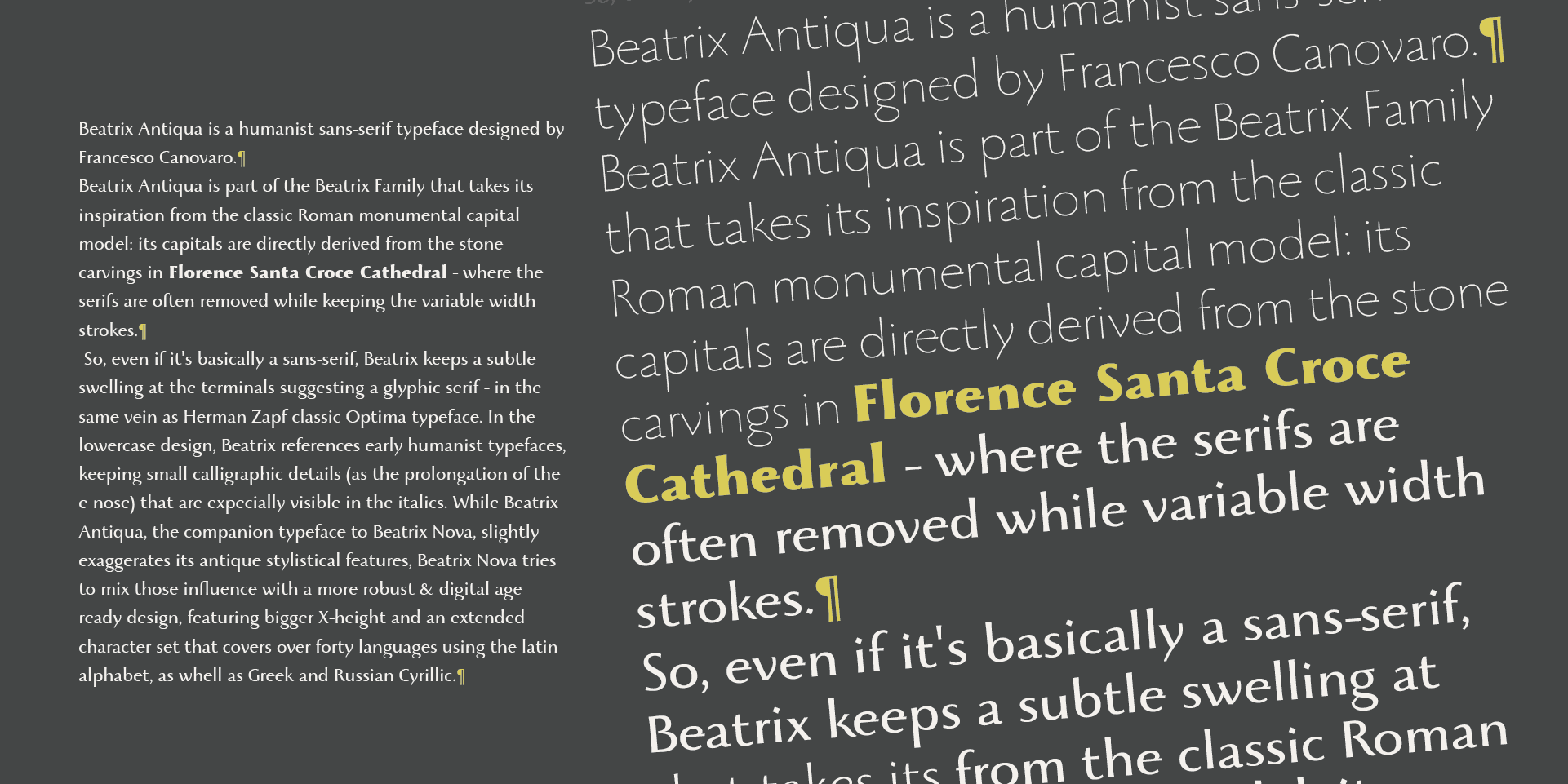Przykład czcionki Beatrix Antiqua Semi Bold