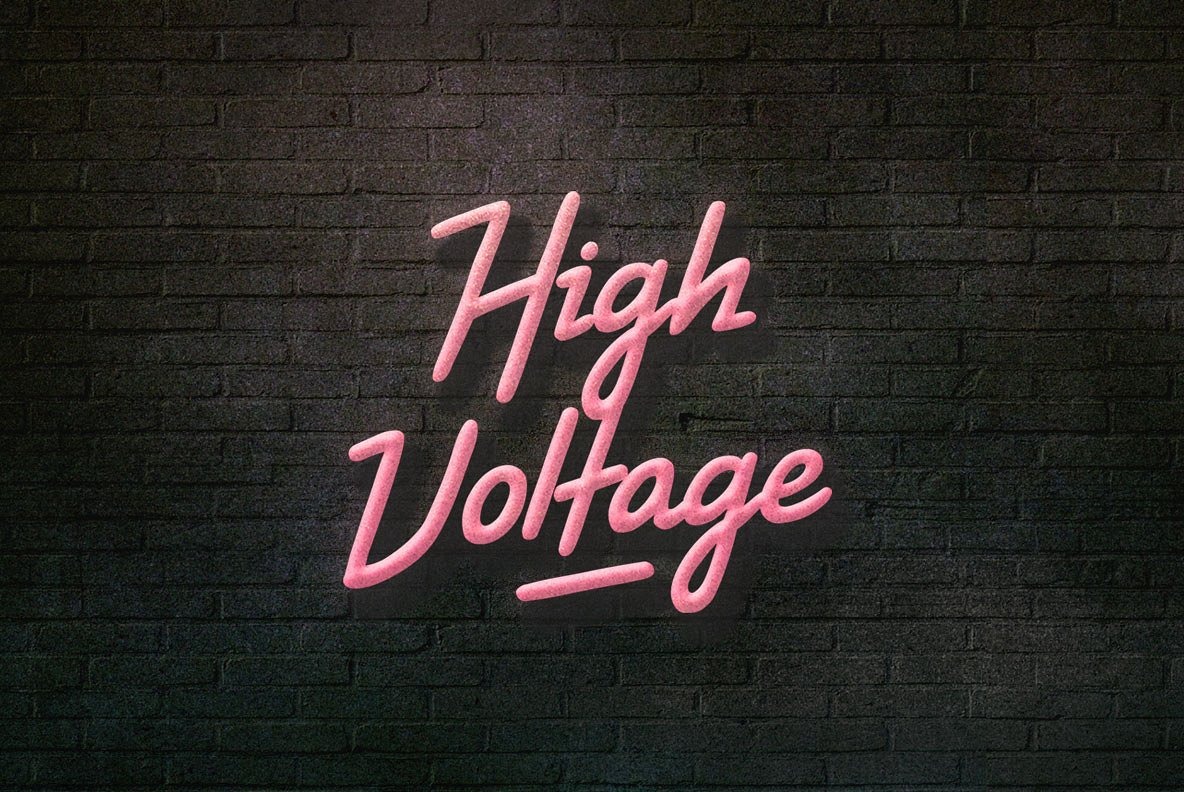 Przykład czcionki High Voltage Regular