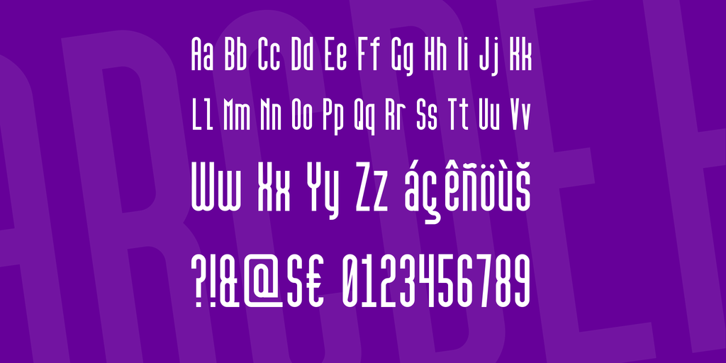 Przykład czcionki High Sans Serif 7 Regular
