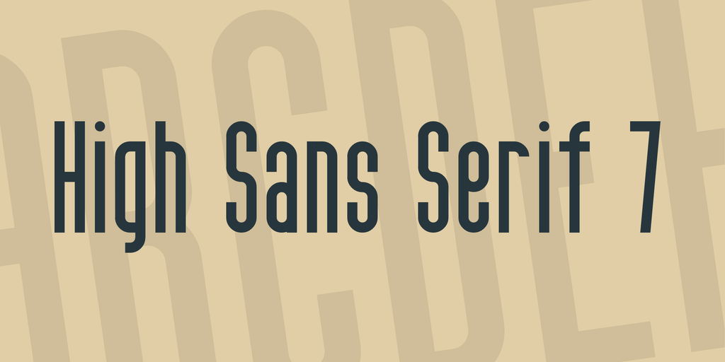 Przykład czcionki High Sans Serif 7