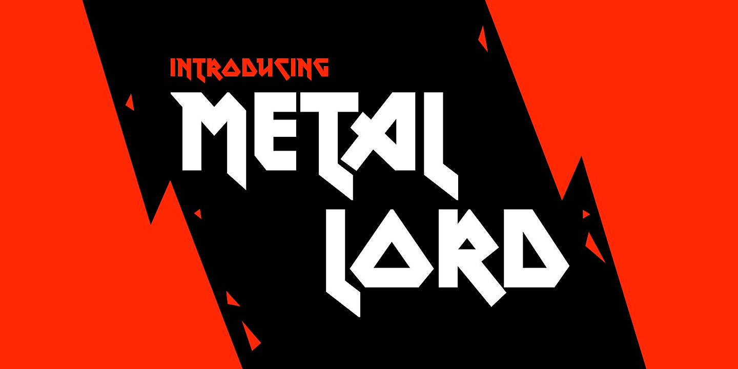 Przykład czcionki Metal Lord