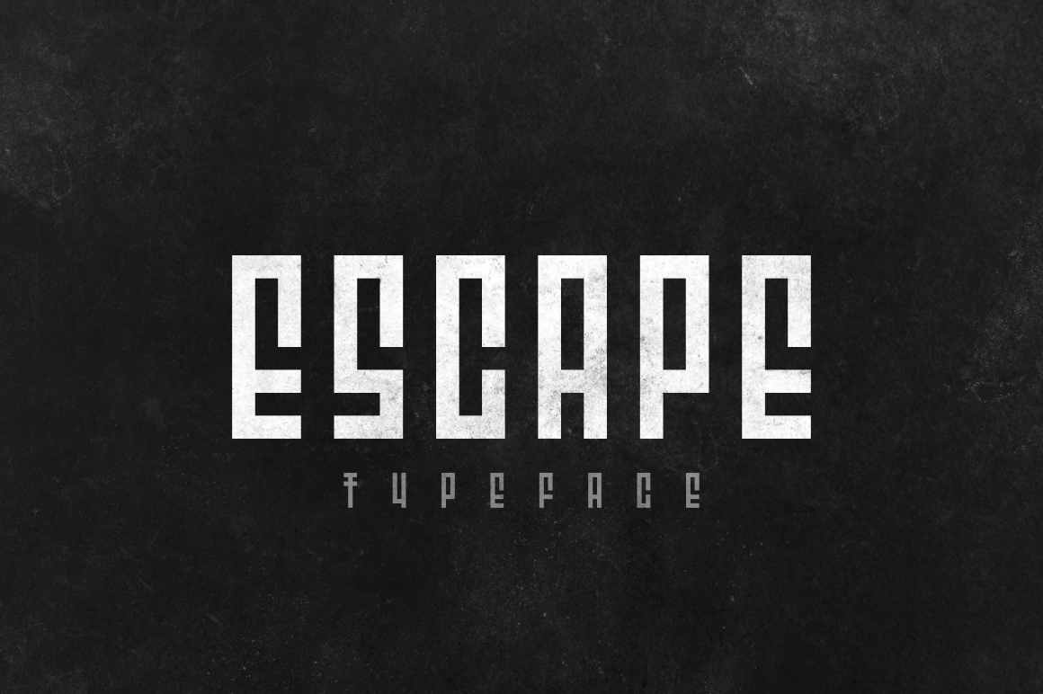 Przykład czcionki Escape