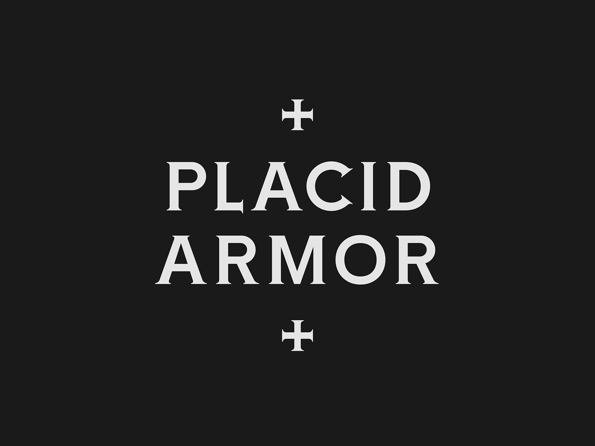 Przykład czcionki Placid Armor