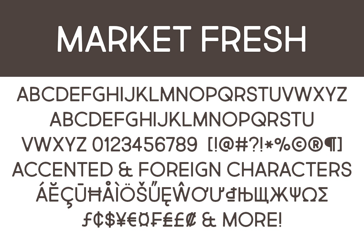 Przykład czcionki Market Fresh Bold All Caps