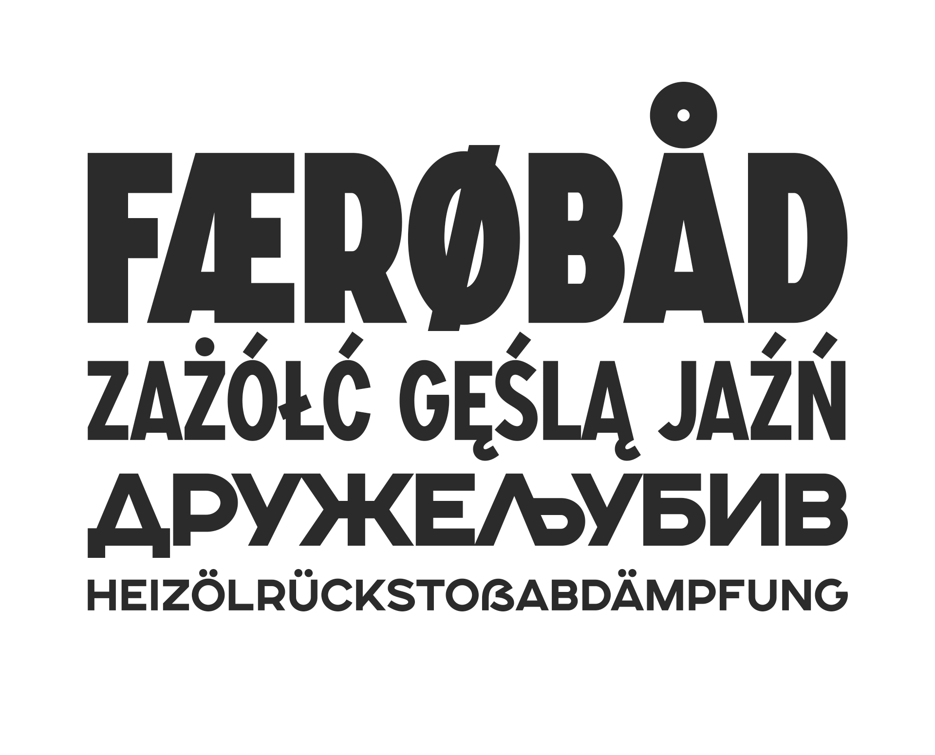 Przykład czcionki Songer Condensed Medium