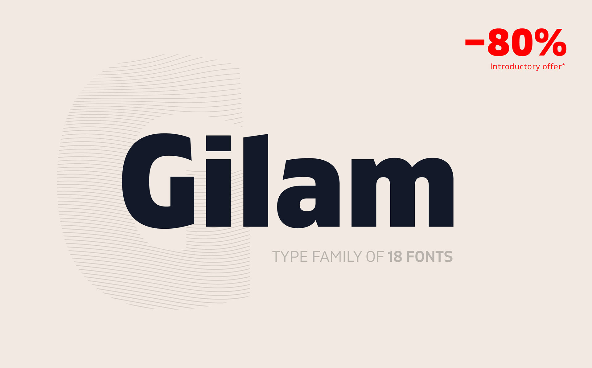 Przykład czcionki Gilam