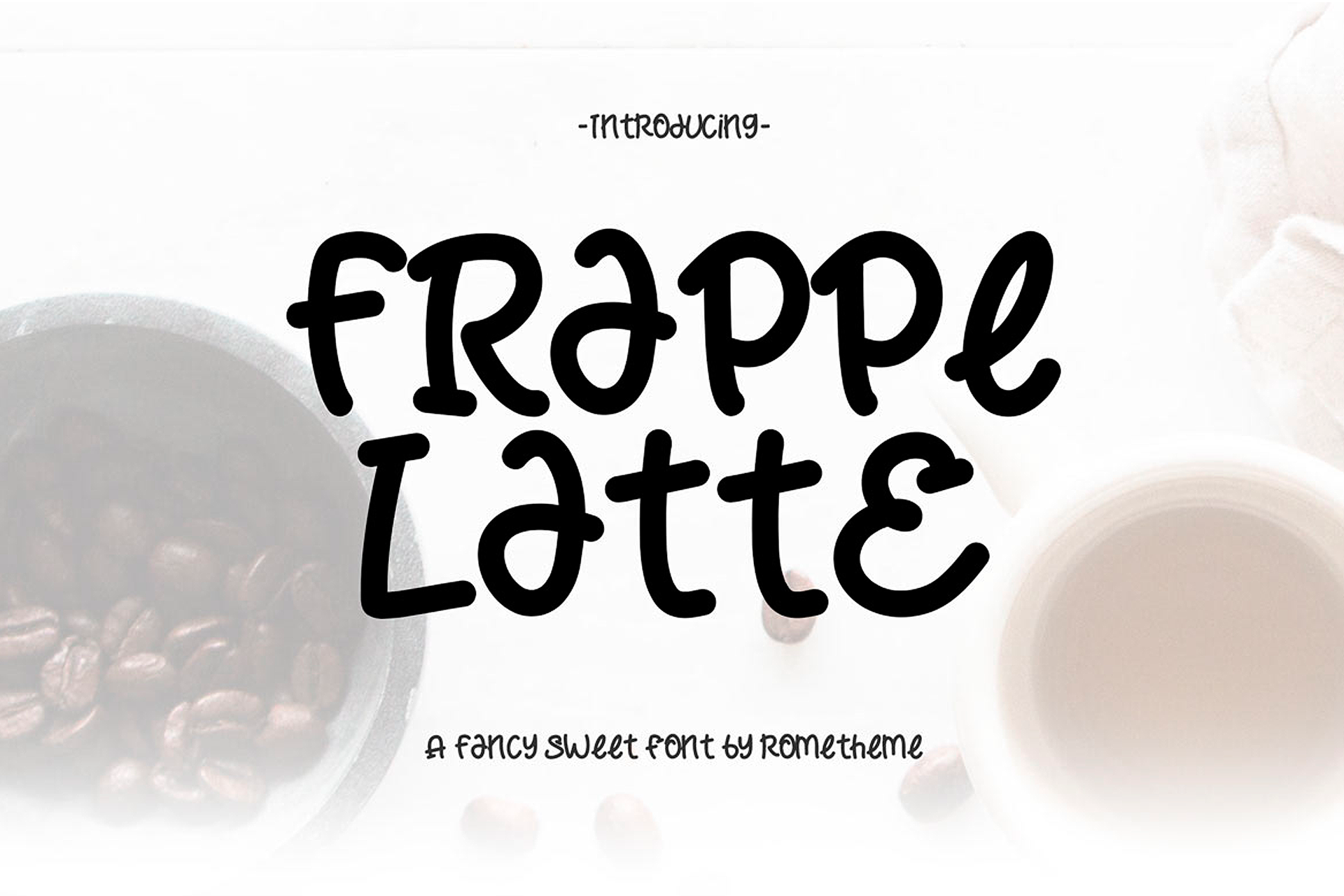 Przykład czcionki Frappe Latte