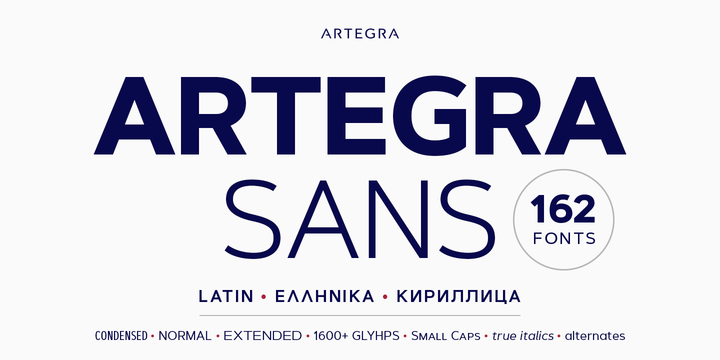 Przykład czcionki Artegra Sans