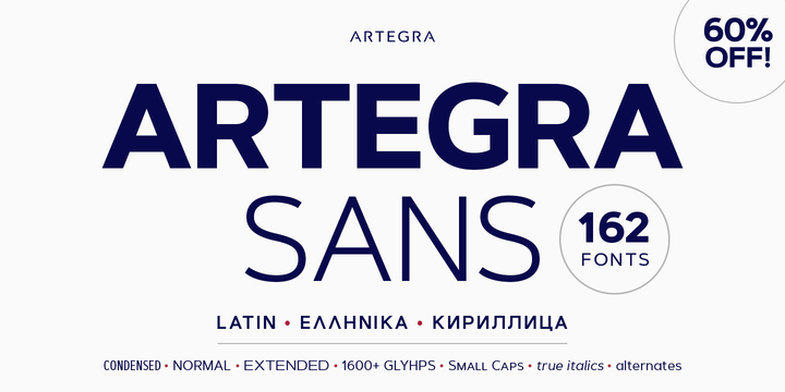 Przykład czcionki Artegra Sans Light Italic