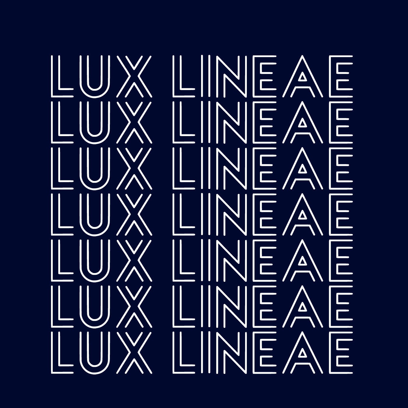 Przykład czcionki Lux Lineae Regular