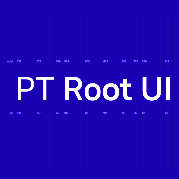 Przykład czcionki PT Root UI