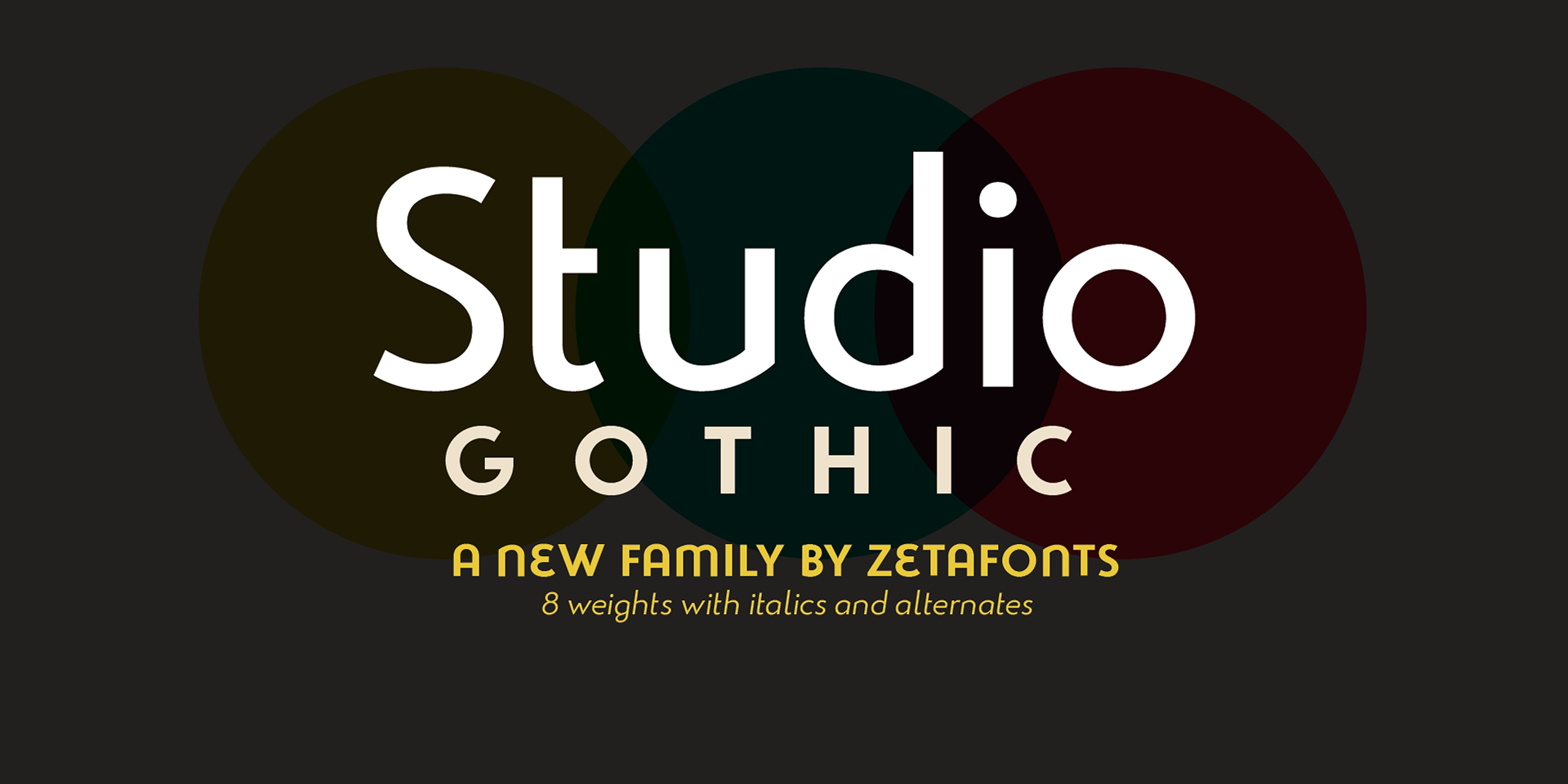 Przykład czcionki Studio Gothic