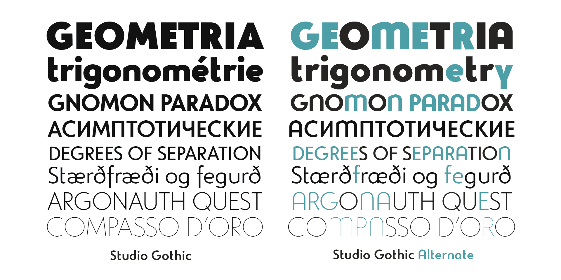 Przykład czcionki Studio Gothic Extra Bold Italic