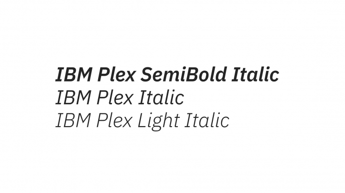 Przykład czcionki IBM Plex Mono Medium Italic