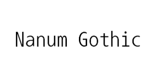 Przykład czcionki Nanum Gothic Coding
