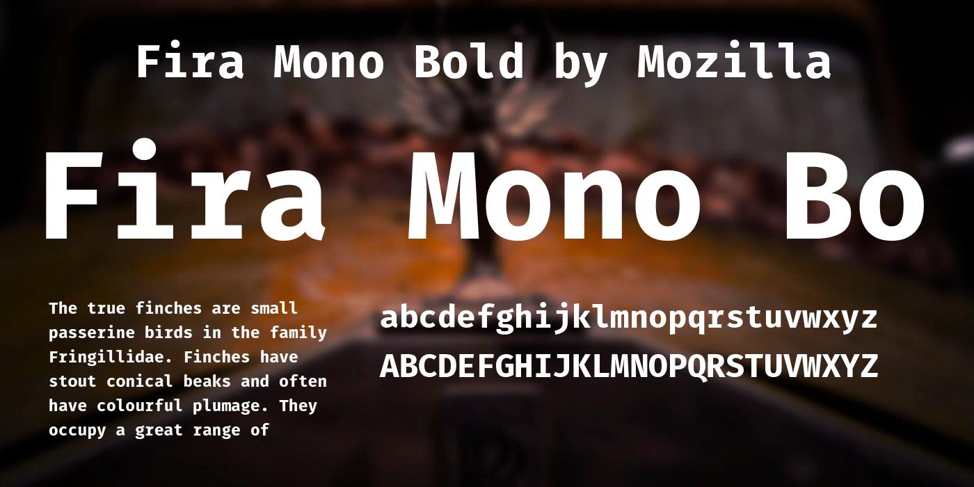 Przykład czcionki Fira Mono Bold