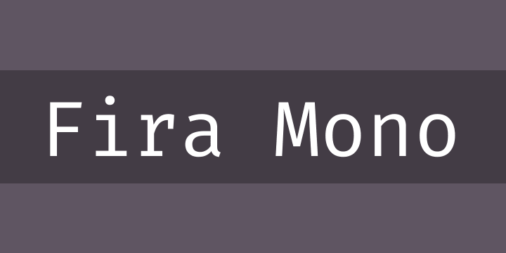 Przykład czcionki Fira Mono