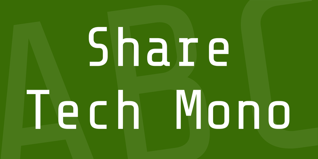 Przykład czcionki Share Tech Mono